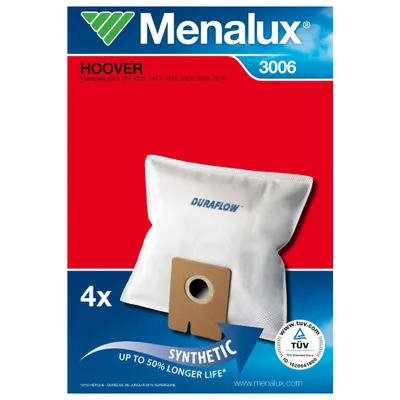 Produktbild von Menalux 3006, Staubbeutel, HOOVER Brave BV71_ HOOVER Capture CP 70_CP.. HOOVER Freespace EVO FV70_FV00... FV70_FV99 HOOVER..., 4 Stück(e)