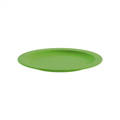 Produktbild von Teller 24 cm flach grün aus Kunststoff