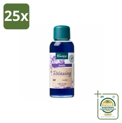 Imagen del producto de 25 unidades de aceite de baño Kneipp, aroma lavanda, 100 ml cada uno. Paquete de suministro