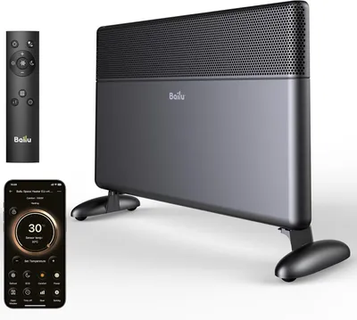 Produktbild von Smarter Konvektorheizkörper, 1500W, mit WLAN, elektrisch, Steuerung über App und Alexa, leise Wandheizung, für Wandmontage oder freistehend