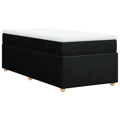 Produktbild von Boxspringbett mit Matratze Schwarz 90x190 cm Stoff