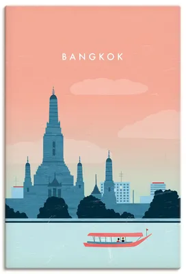 Produktbild von ARTland Leinwandbild Bangkok Größe: 40x60 cm