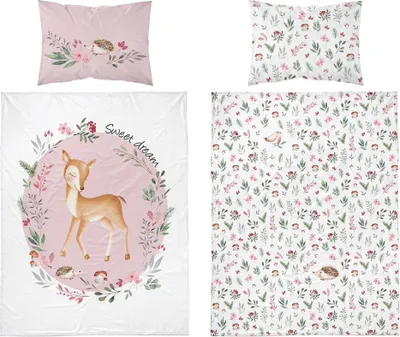 Obrázok produktu pre Sada detskej posteľnej bielizne 90x120 s motívom jelena, BAVLNA