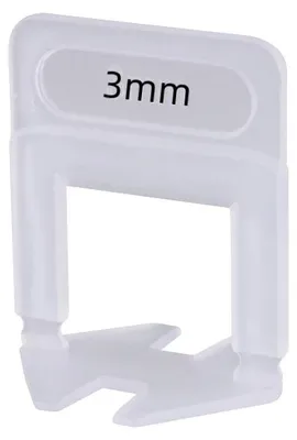 Image de Système de nivellement pour carrelage, 1000 clips, installation efficace, généralement 3 mm, 1200 pièces