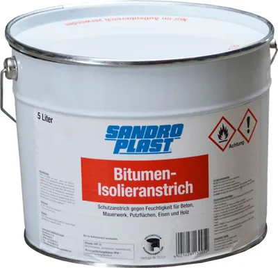 Zdjęcie produktu dla Bitumiczna powłoka izolacyjna SANDROPLAST Wiadro 5 litrów