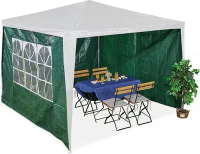 Produktbild von Famanu Seitenteile für Partytent Set von 3 - 2 x 3 m - wasserdicht PE - grün