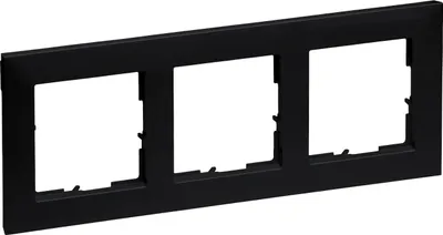 Produktbild von Legrand 765373 SEANO 3-fach Rahmen in der Farbausführung Schwarz lackiert