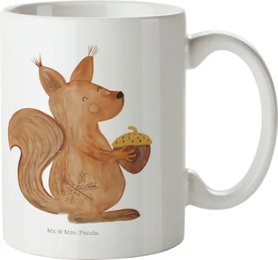 Produktbild von Mr. & Mrs. Panda Trinklernbecher Eichhörnchen Weihnachtszeit - Weiß - Geschenk, Plastikbecher, Mehrwegbecher, Kunststoffbecher, Weihnachten, Kindertasse, Neujahr, Pott