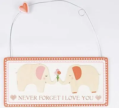 Produktbild von Sass & Belle Kleines Holzschild Elefanten Never Forget I Love You