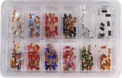 Produktbild von Ersatzglassteine, Glas, Baguettschliff, bunt