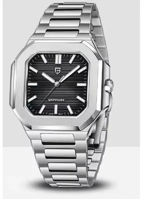 Produktbild von Herrenuhr Pagani Design Nautilus, Edelstahl, Silber/Schwarz