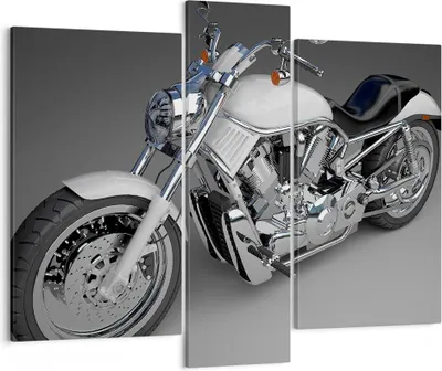Produktbild von Bild auf Leinwand - Leinwandbild - Motorrad Geschwindigkeit Motor - 95x80cm - Wand Bild - Wanddeko - Leinwanddruck - Bilder - Kunstdruck - Wanddekoration - Leinwand bilder - Wandkunst - CB95x80-0516