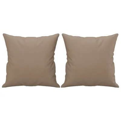 Produktbild von vidaXL Zierkissen 2 Stk. Cappuccino-Braun 40x40 cm Kunstleder