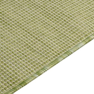 vidaXL Outdoor-Teppich Flachgewebe 80x150 cm Grün