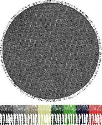 Produktbild von Tischdecke mit Fransen für Gartentisch rund oder rechteckig