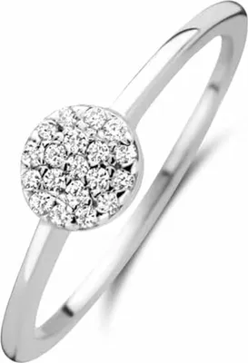 Produktbild von Neu Bling 9NB-0696-58 Silber Ring - Frauen - Zirkonia Steine - Rund - 5,8 mm Durchmesser - Größe 58 - Rhodium - Silber