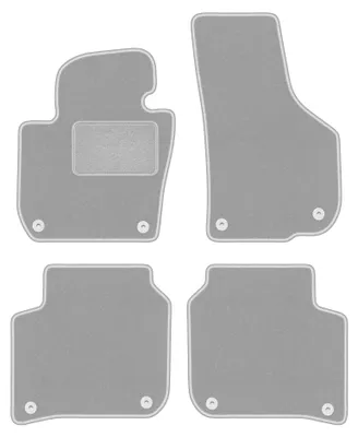 Obrázek produktu pro Velurové autokoberce pro: Skoda Superb II 2008-2015 (sedan/kombi) – sada 4 ks, šedé, na míru – Wielganizator OSLO