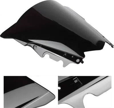 Imagen del producto de Visera para motocicleta, fabricada en policarbonato, deflectora, compatible con Yamaha YZF R3 R25 de 2015 y 2016, color