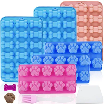 Immagine prodotto di Set di 6 tappetini in silicone senza BPA per biscotti per cani