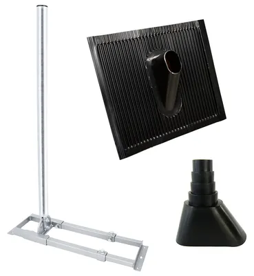 Produktbild von PremiumX PROFI X100-48 Dachsparrenhalter ALU-Ziegel Manschette schwarz