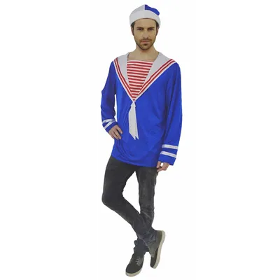 Produktbild von Herren Matrosen Shirt und Hut / Größe: S/M