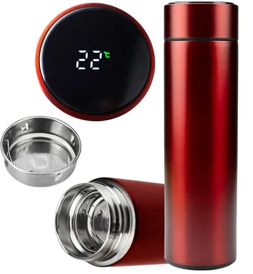 Obrázok produktu pre Pronett Termohrnek SMART LCD 500 ml červený