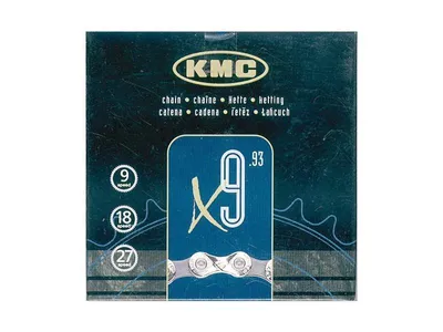Produktbild von KMC X9 Fahrradkette 1/2"-11/128" 114 Glieder 9V Silber Grau