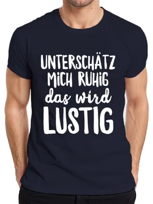 Obrázek produktu pro Nepodceňuj mě, bude to vtipné drzé rčení humorné pánské tričko, námořnická modrá, XL