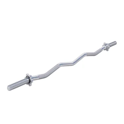 Produktbild von GORILLA SPORTS® SZ Curlstange - Ø 30 mm, 120 cm, Sternverschlüssen, bis 180 kg Belastbar, Rutschfest, Chrom - SZ Stange, Curlhantel, Langhantel
