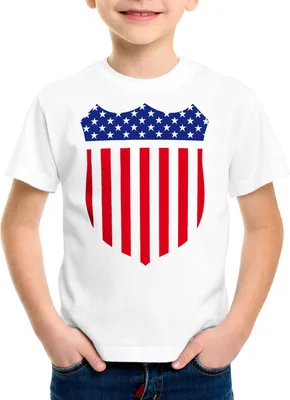 Produktbild von style3 USA Amerika Medal Medaille Wappen Flagge Kinder T-Shirt