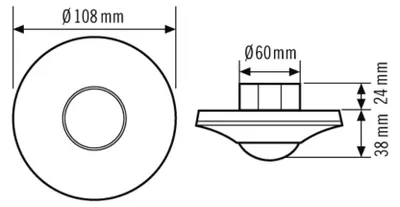 Produktbild von Esylux Präsenzmelder PD-C 360i/8 BK