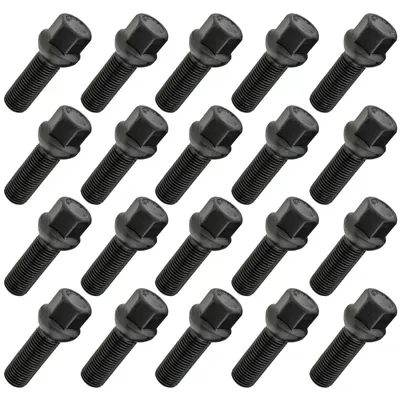 Produktbild von 20x Radschraube M14x1.5 , Gewindelänge: 45mm, Kugelbund, SW17, Schwarz