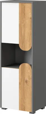 Produktbild von Furniture24 Regalschrank Carini CA4 Schrank 2 Türiger Hochschrank