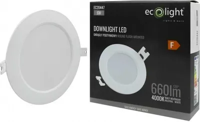 Immagine prodotto di Apparecchio rotondo da incasso bianco 12 cm da incasso LED 6W Ecolight EC20447