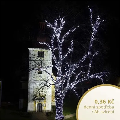 Obrázek produktu pro LED světelný řetěz 5 m, ledově bílá, 60 diod, IP67