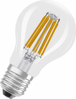 Image de OSRAM LED Superstar Classic ampoule LED A 100 en forme d'ampoule classique, corps en verre transparent, 7.2 W, 1521 lm, douille E27, 2700 K pour une lumière blanche chaude, EEK A, diamètre 60 mm.