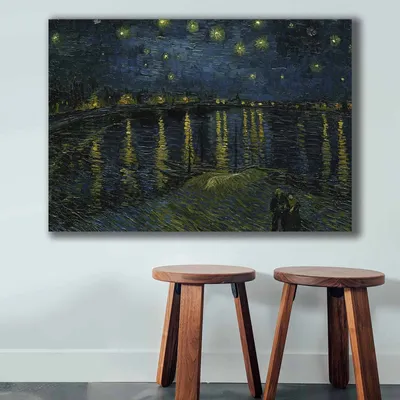 Produktbild von Wallity, 70100VANGOGH026- VNC1203, Bunt, Leinwandbilder, 70 x 100 cm, 100% Leinwand