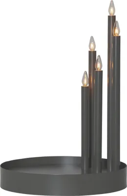 Produktbild von Star Trading 644-44, Leichte Dekorationsfigur, Grau, IP20, Weiß, 5 Glühbirne(n), E10