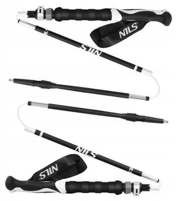 Produktbild von Klappbare Trekkingstöcke Aluminium 7075, Nils-Für Nordic Walking und Berge