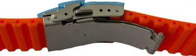 Zdjęcie produktu dla Buzzufy pasek silikonowy pomarańczowy z zapięciem do zegarków chrono 20mm
