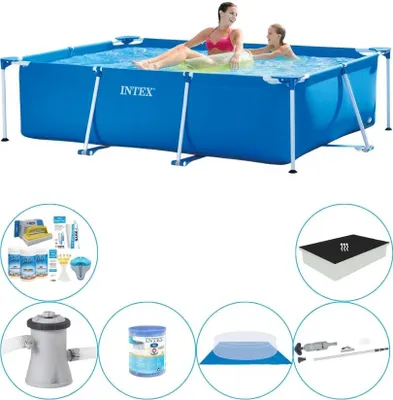 Obrázek produktu pro Rámový bazén Intex Rectangular 220x150x60 cm - Kombinovaný balíček pro bazény