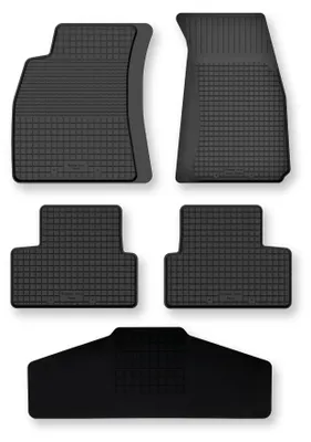 Obrázek produktu pro Gumové vaničkové autokoberce s tunelem pro: Audi A6 C6 2004-2006 černé 5 ks