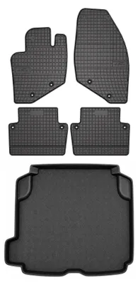 Productafbeelding van Rubberen automatten + kofferbakmat voor Volvo S60 I 2000-2009 – 5-delig, zwart, op maat – Wielganizator SolidPRO