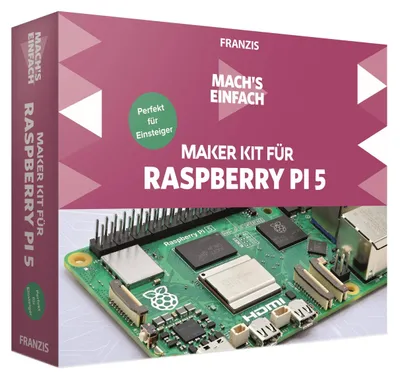 Immagine prodotto di FRANZIS 67219 - Kit Maker Make it easy per Raspberry Pi 5 - Perfetto per i principianti