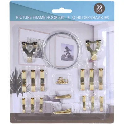 Produktbild von HOME STYLING COLLECTION Haken zum Aufhängen von Gemälden Bildern Fotos SET 37-teilig