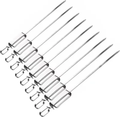 Produktbild von Grillspieße Edelstahl Bratspieße BBQ Zubehör für Camping Grill Kochen