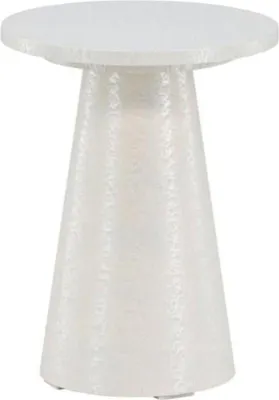 Image de Lanzo table d'appoint blanche brillante.