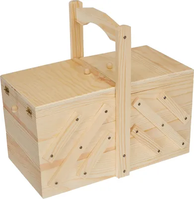 Immagine prodotto di Scatola da cucito decorativa in legno beige 32 x 16 x 29 cm - Artemio 14001893