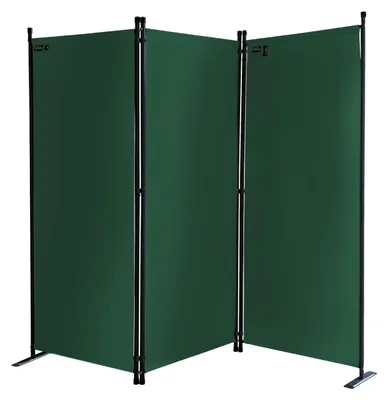 Productafbeelding van Roomdivider, 3-delig, met stof, 170 x 165 cm, privacy scherm voor balkon en tuin
