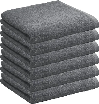 Produktbild von REDBEST Handtuch Oceanside" 6er-Pack anthrazit 50x80 cm"